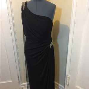 Alex Evenings one Shoulder Gown with Cape